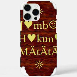 Jambo Hakuna Matata: Afrikanischer Kunstdruck/Graf iPhone 16 Pro Max Hülle