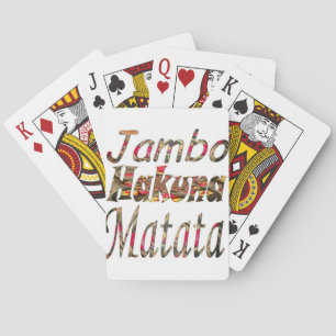 Jambo Hakuna Matata Afrikanischer Vintage-Kunstpri Spielkarten