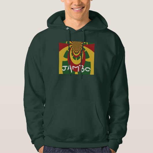 Jambo Hakuna Matata Jamaica Rasta Colors Hoodie (Vorderseite)