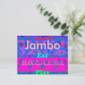 Jambo Hakuna Matata Liebe essen florale Postkarte (Stehend Vorderseite)