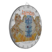 Jambo Jumbo Afrikanische Kinder Elefanten Kunstdru Dartscheibe (Vorderseite Links)