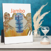Jambo Jumbo Afrikanische Kinder Elefanten Kunstdru Fotoplatte (Seite)