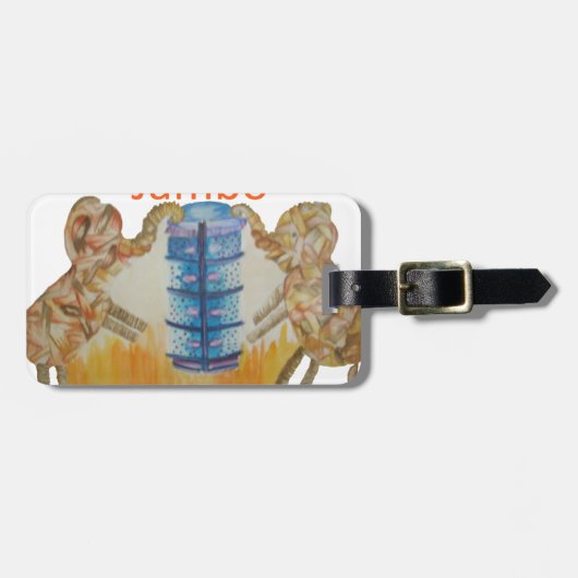 Jambo Jumbo Afrikanische Kinder Elefanten Kunstdru Gepäckanhänger (Vorderseite horizontal)