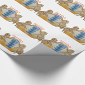 Jambo Jumbo Afrikanische Kinder Elefanten Kunstdru Geschenkpapier (Ecke)