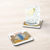 Jambo Jumbo Afrikanische Kinder Elefanten Kunstdru Getränkeuntersetzer (Rechte Seite)