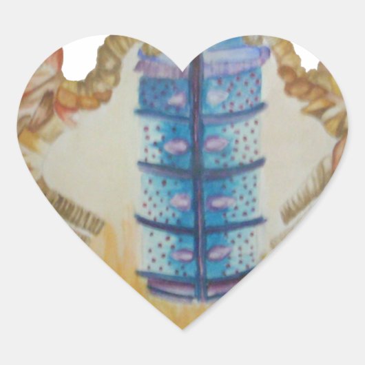 Jambo Jumbo Afrikanische Kinder Elefanten Kunstdru Herz-Aufkleber (Vorderseite)