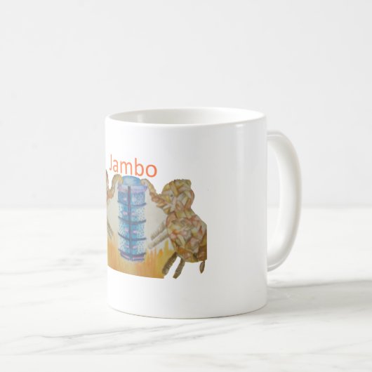 Jambo Jumbo Afrikanische Kinder Elefanten Kunstdru Kaffeetasse (VorderseiteRechts)