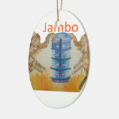 Jambo Jumbo Afrikanische Kinder Elefanten Kunstdru Keramik Ornament (Links)