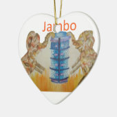 Jambo Jumbo Afrikanische Kinder Elefanten Kunstdru Keramikornament (Links)