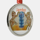 Jambo Jumbo Afrikanische Kinder Elefanten Kunstdru Ornament Aus Metall (Rechts)