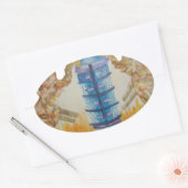 Jambo Jumbo Afrikanische Kinder Elefanten Kunstdru Ovaler Aufkleber (Umschlag)