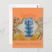 Jambo Jumbo Afrikanische Kinder Elefanten Kunstdru Postkarte (Vorne/Hinten)