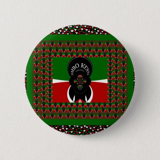 Jambo Kenia Kunstprint Button (Vorderseite)