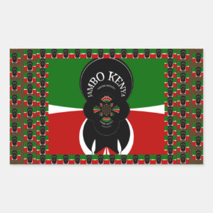 Jambo Kenia Kunstprint Rechteckiger Aufkleber