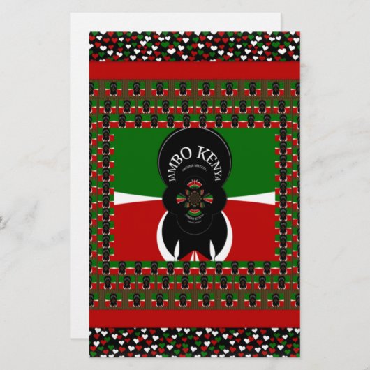 Jambo Kenya Art Print Briefpapier (Vorne/Hinten)
