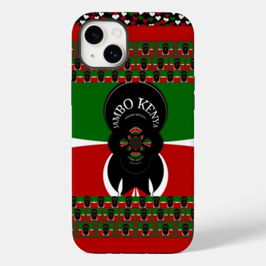 Jambo Kenya Art Print Case-Mate iPhone Hülle (Rückseite)