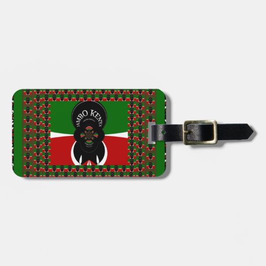 Jambo Kenya Art Print Gepäckanhänger (Vorderseite horizontal)