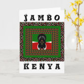 Jambo Kenya Art Print Karte (Gelbe Blume)