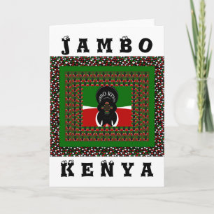 Jambo Kenya Art Print Karte