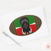 Jambo Kenya Art Print Ovaler Aufkleber (Umschlag)