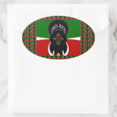 Jambo Kenya Art Print Ovaler Aufkleber (Tasche)