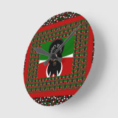 Jambo Kenya Art Print Runde Wanduhr (Winkel)