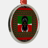 Jambo Kenya Art Print Silbernes Ornament (Rechts)