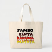 Jambo Kenya Hakuna Matata Jumbo Stoffbeutel (Vorne)
