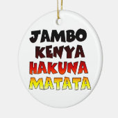 Jambo Kenya Hakuna Matata Keramikornament (Links)