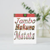 Jambo Kenya! Hakuna Matata Postkarte (Stehend Vorderseite)