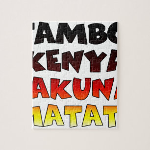 Jambo Kenya Hakuna Matata Puzzle