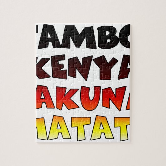 Jambo Kenya Hakuna Matata Puzzle (Vertikal)