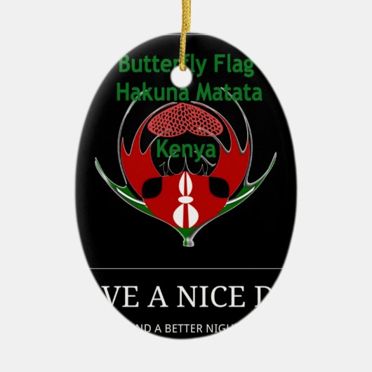 Jambo Kenya Keramik Ornament (Vorne)