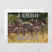 Jambo Kenya Zebra Migration Safari Postkarten (Vorne/Hinten)