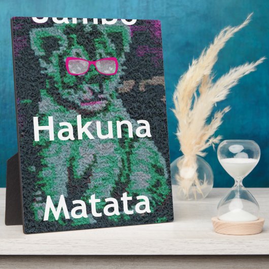 Jambo-Löwe-Hakuna-Matata Fotoplatte (Seite)