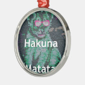 Jambo-Löwe-Hakuna-Matata Silbernes Ornament (Links)
