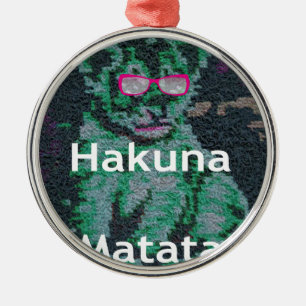 Jambo-Löwe-Hakuna-Matata Silbernes Ornament