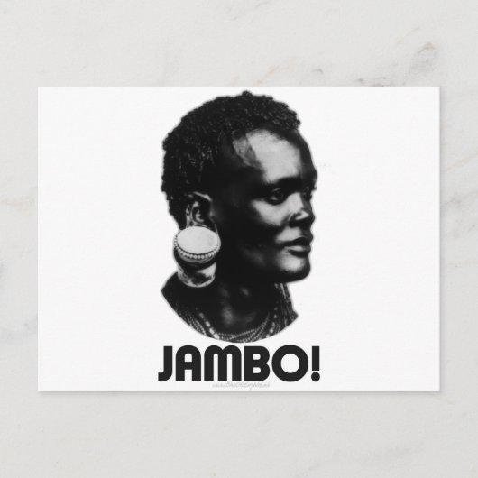 JAMBO! Suaheli-Gruß Postkarte (Vorderseite)