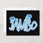 Jambo swahili Hallo blau Postkarte (Vorne/Hinten)