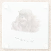 Jambo The Hairless Chimp (Ändern Sie Ihren eigenen Glasuntersetzer (Rückseite)