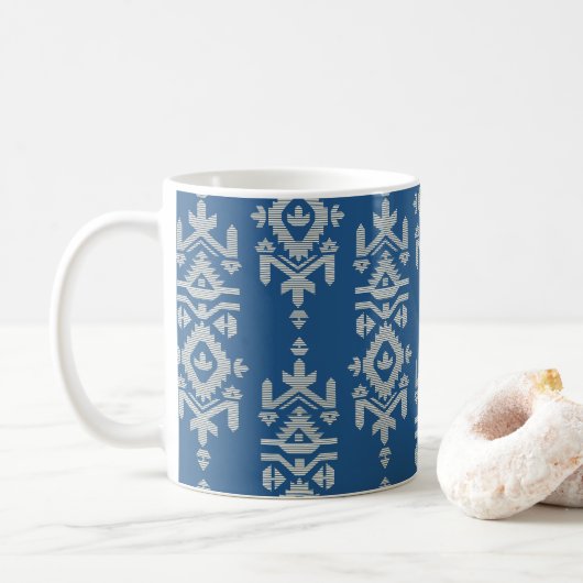 Jamdani-Druck Volksmuster Kaffeetasse (Mit Donut)