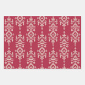 Jamdani Print Folk Pattern Geschenkpapier Set (Vorderseite)