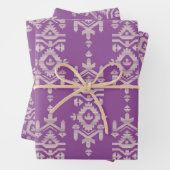 Jamdani Print Folk Pattern Geschenkpapier Set (Beispiel)