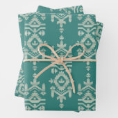 Jamdani Print Folk Pattern Geschenkpapier Set (Beispiel)