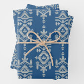 Jamdani Print Folk Pattern Geschenkpapier Set (Beispiel)