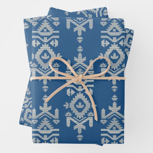 Jamdani Print Folk Pattern Geschenkpapier Set (Beispiel)