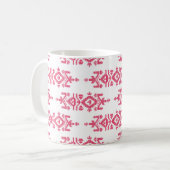 Jamdani Print Folk Pattern Kaffeetasse (Vorderseite Links)
