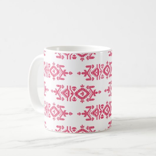 Jamdani Print Folk Pattern Kaffeetasse (Vorderseite Links)