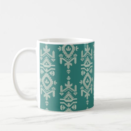 Jamdani Print Folk Pattern Kaffeetasse (Links)