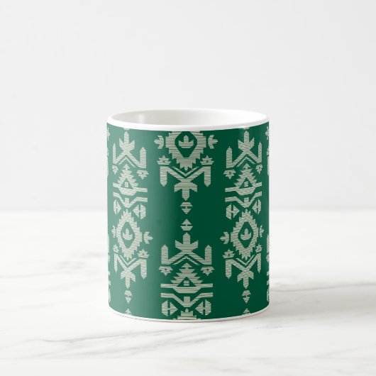 Jamdani Print Folk Pattern Kaffeetasse (Mittel)